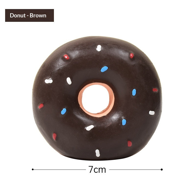 Multi-Color Realistic Latex Donut Pet Toy