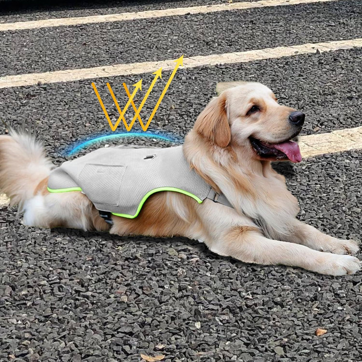 Reflective Cooling Dog Vest with Ice Packs