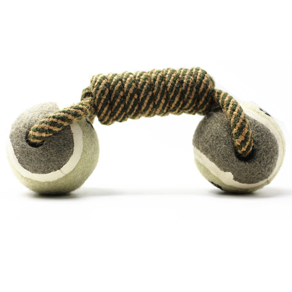 Dumbbell Rope Tennis Ball Teeth Cleaning Toy