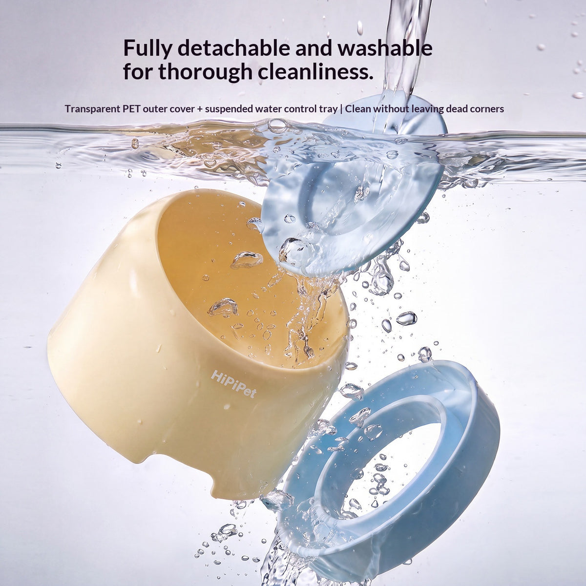 Large-Capacity Non-Drip Water Bowl With Neck Support