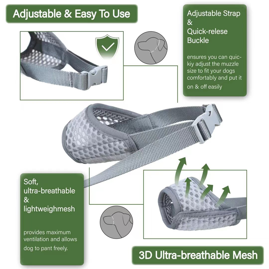 Medium Breathable Mesh Dog Muzzle
