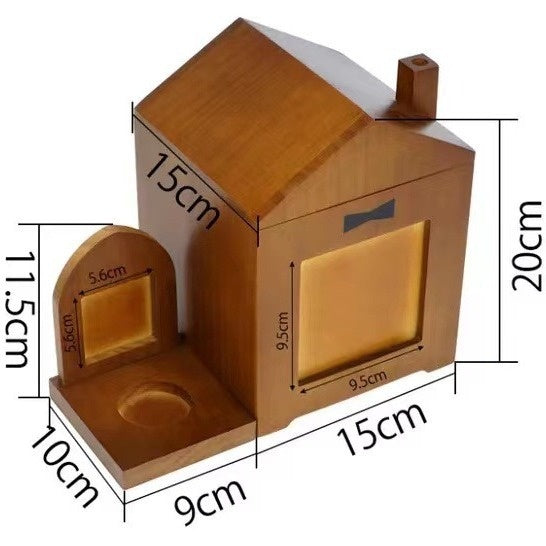 Pet Urn Solid Wood Memorial Wooden Box Animal Cremation Funeral Products