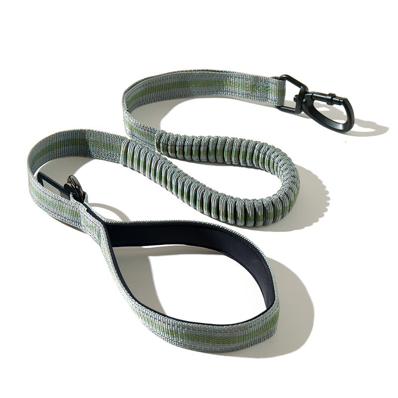 Fluorescent Pet Explosion-Proof Punch Elastic Retractable Dog Leash