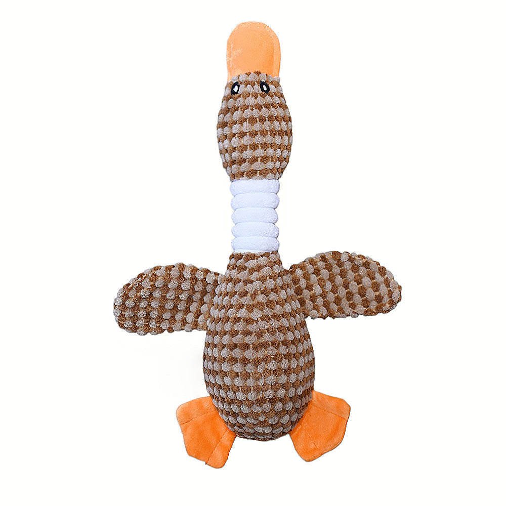 Dog Toys For Aggressive Chewers, Duck Plush Squeaky Crinkle Chew Toy For Puppies And Small Medium Large Dogs, Interactive Teething Toys To R