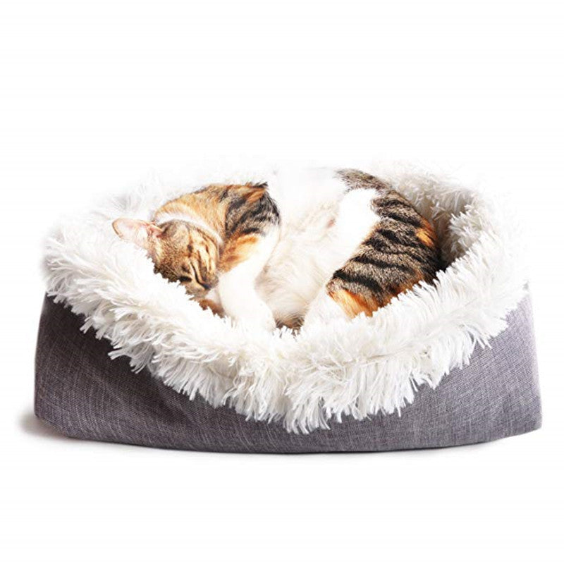 Dual-Purpose Convertible Folding Plush Pet Mat