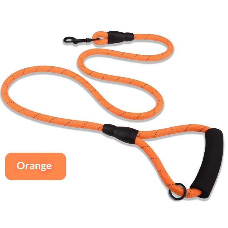 Reflective Pet Leash With Burst-Resistant Webbing