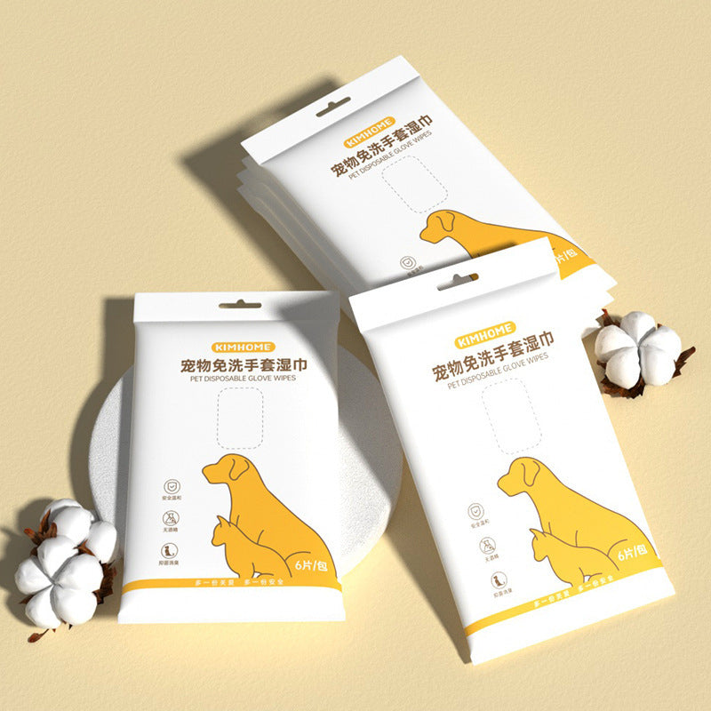 Disposable Dog Bath Wipes And Gloves