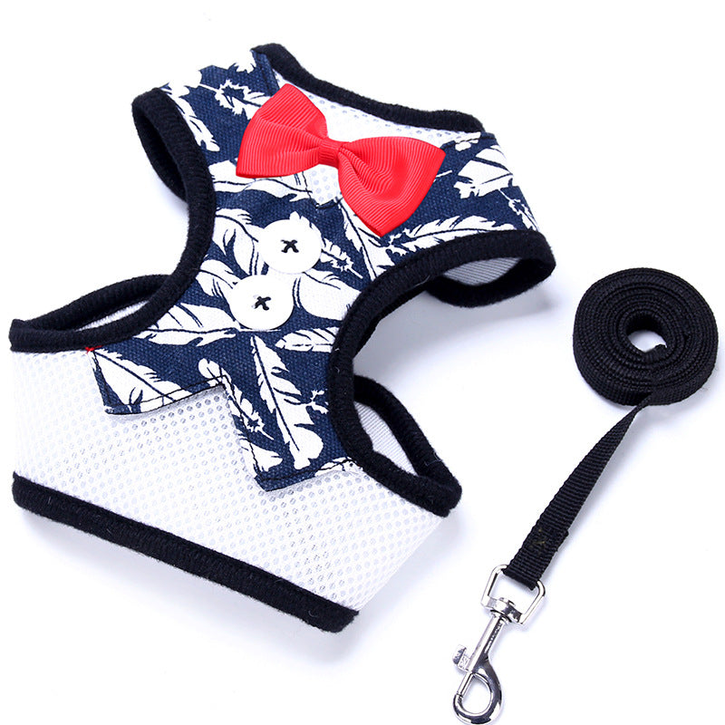 Small Dog Vest Harness with Bow