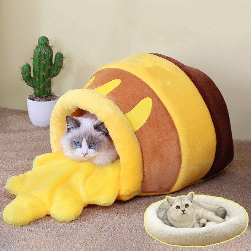 All-Season Warm Honey Pot Pet Nest