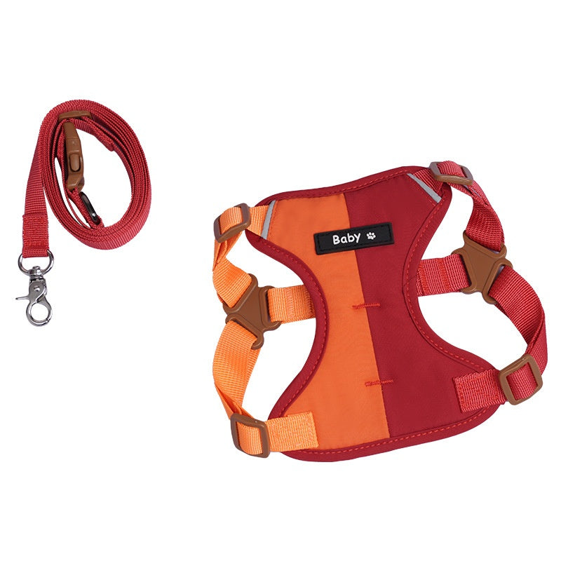 Reflective Two-Tone Dog Harness and Leash