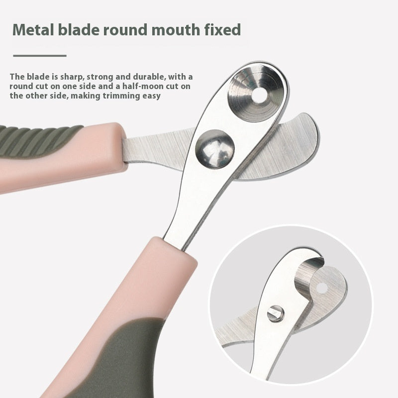 Portable Plastic Round Hole Dog Nail Clipper