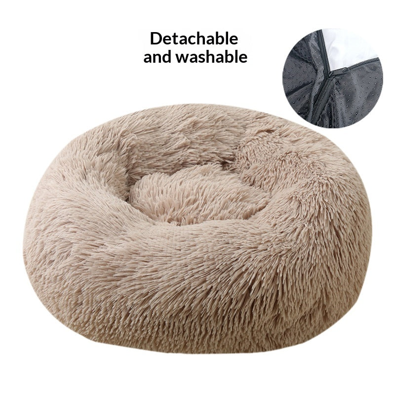 Pet Nest Warm Round Plush In Winter