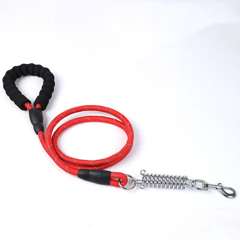 Dog Leash Eva Nylon Reflective Spring Anti- Wash Leash Strong Durable Round Rope Pet Outdoor Products