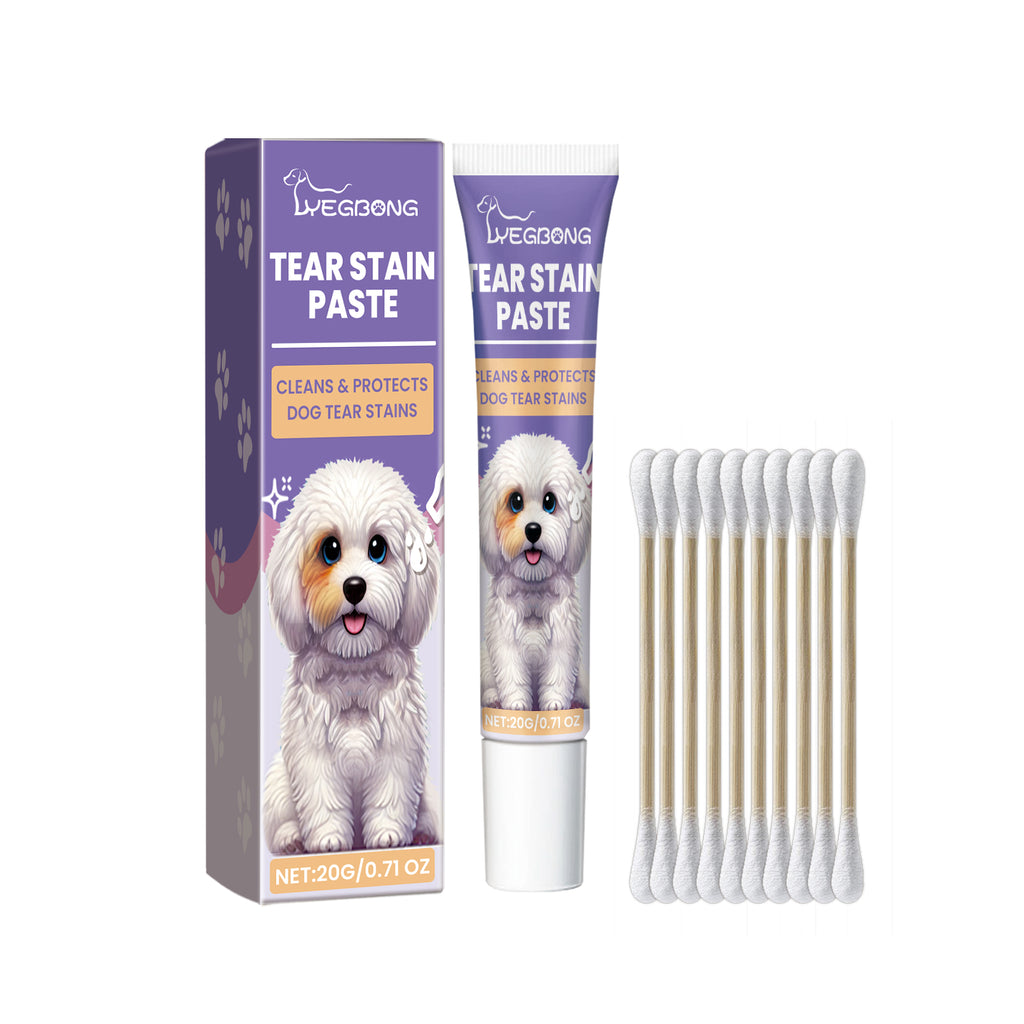 Dog Tear Stain Paste, Gentle Tear Stain Remover For Dogs With Honeysuckle, Sophora Flavescens & Coconut Oil, Soothing Eye Brightening Cream