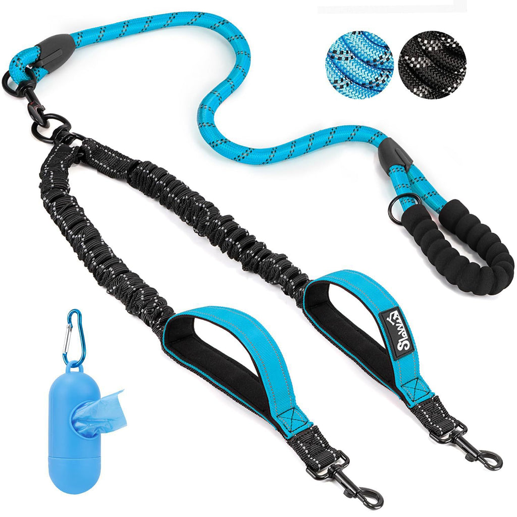 Anti-Escape Double Dog Leash with Reflective Strap
