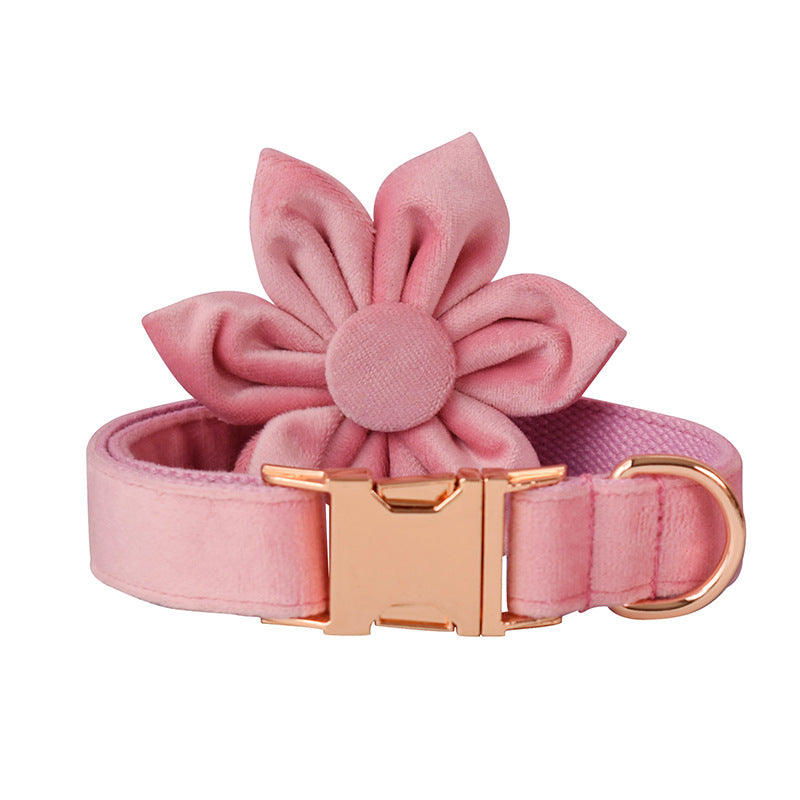 Goose Down Dog Collar Rose Gold Buckle