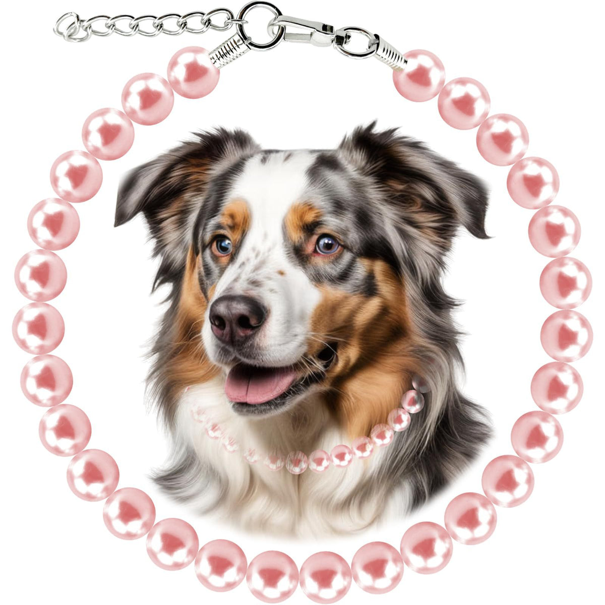 Pet Round Pearl Chain Dog Necklace