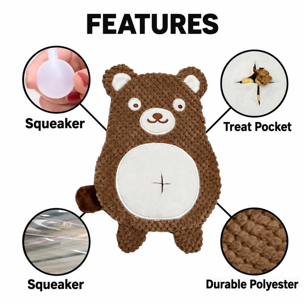2 Pack No-Stuffing Squeaky Dog Toys