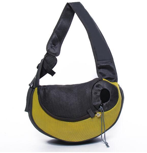 1Pc Outdoor Travel Mesh Oxford Pet Puppy Carrier Handbag Pouch Single Shoulder Bag Sling Mesh Comfort Travel Tote Shoulder Bags