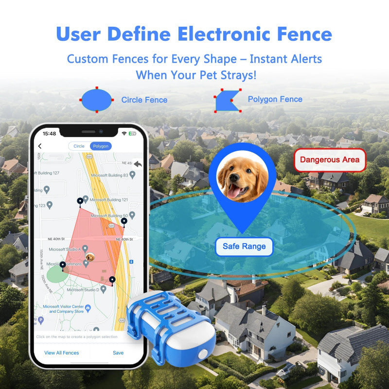 Pet Positioning Tracker Waterproof Real-Time Positioning