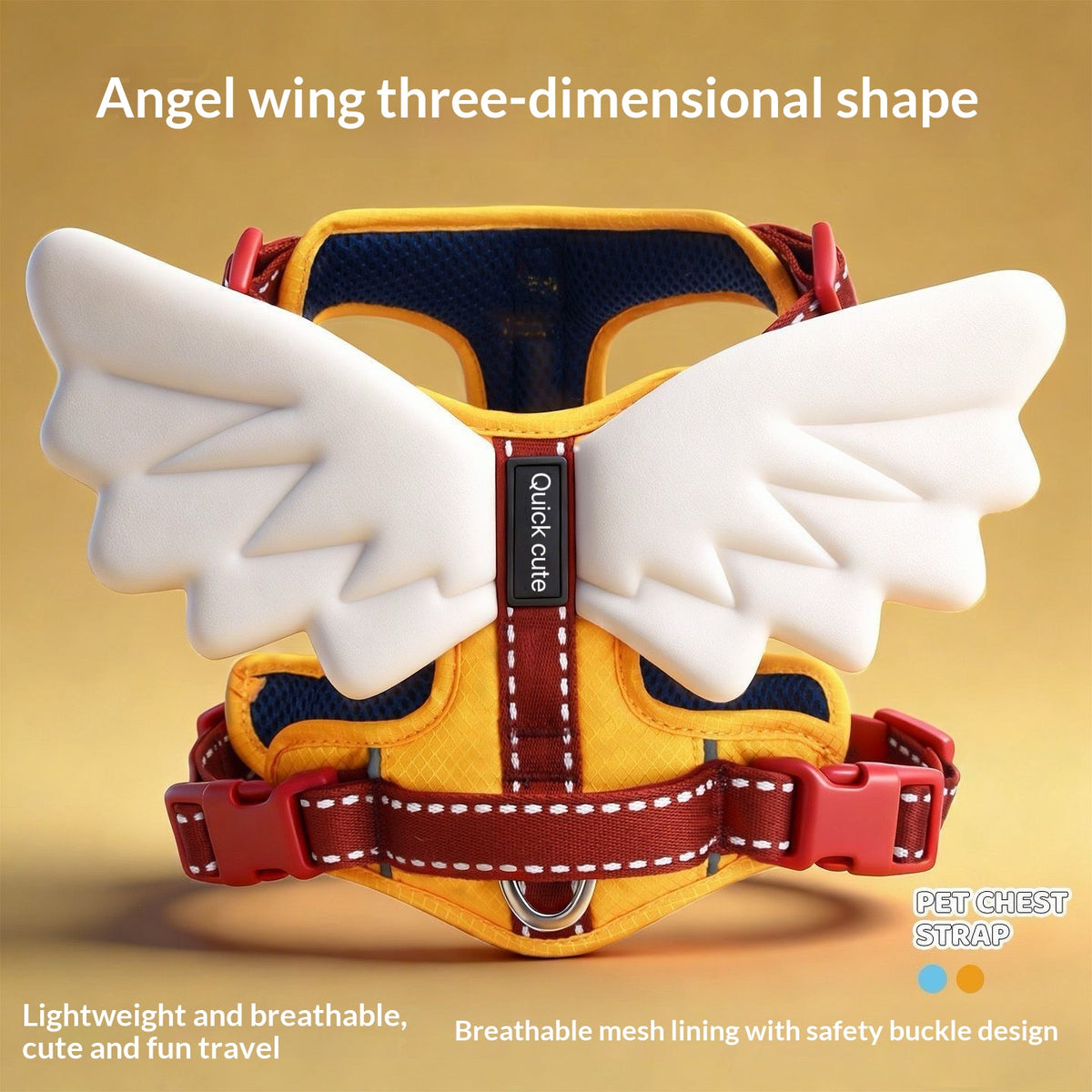 Universal Dog Harness With 3D Wings And Leash