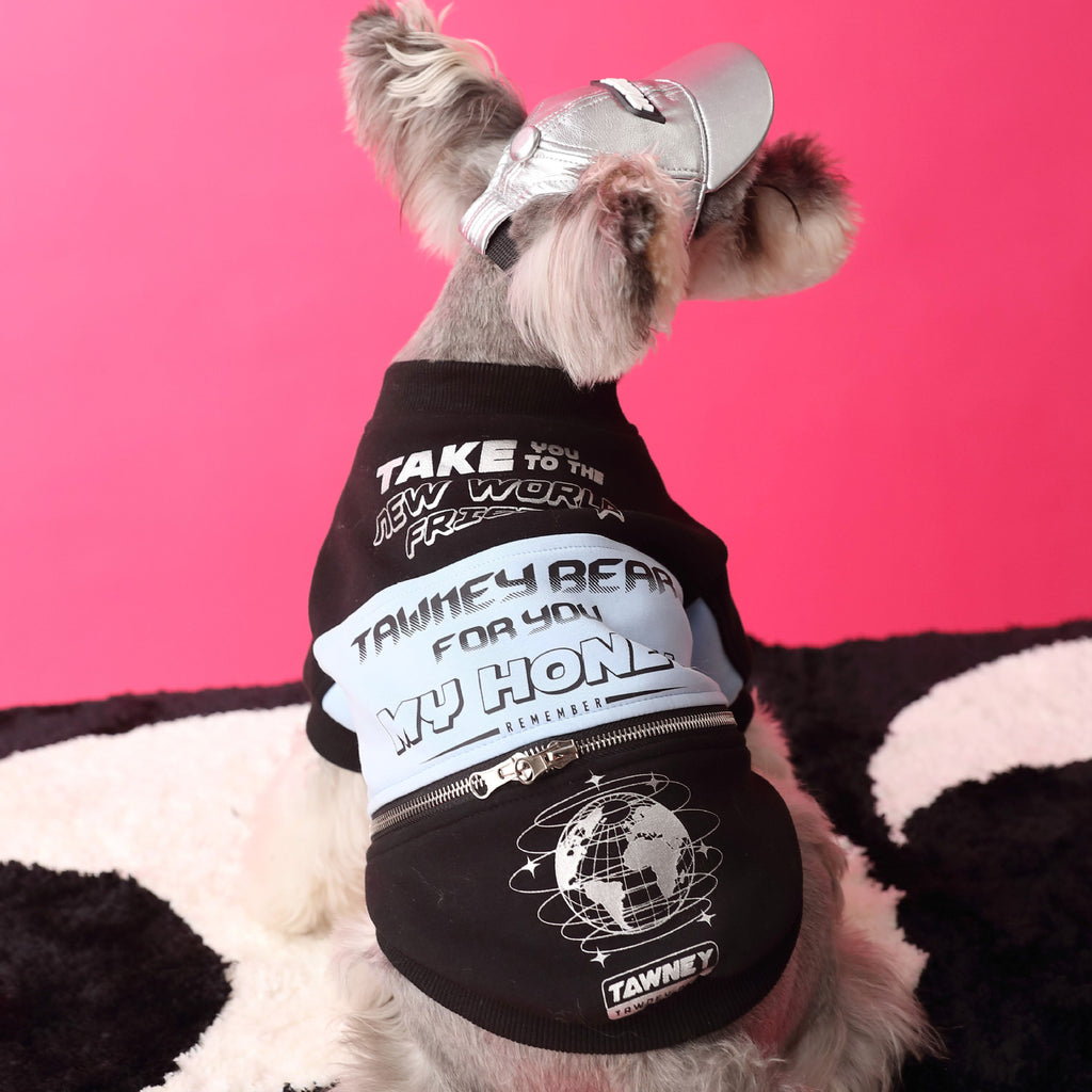Stitching Zipper Pullover Dog Sweater