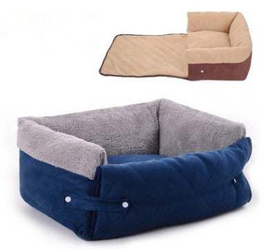 Removable Flip Pet Nest With Blanket
