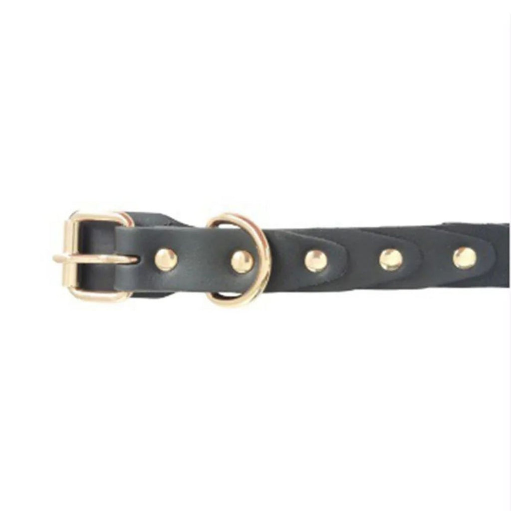 Real Leather Dog Collar Genuine Leather Buckle Connection Collar Durable For French Schnauzer Border Collie Pet Collar