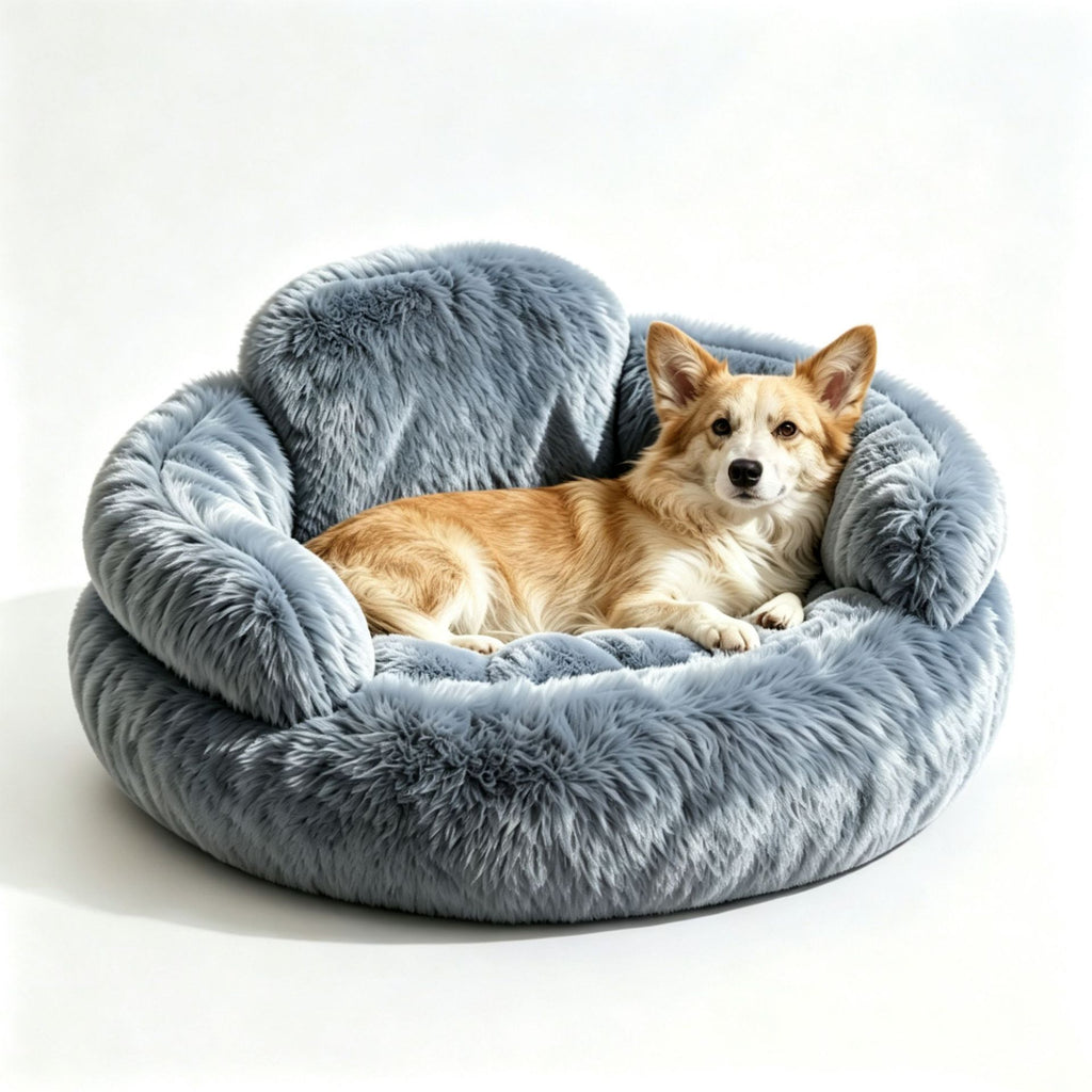 Plush Round Pet Bed And Winter Mat