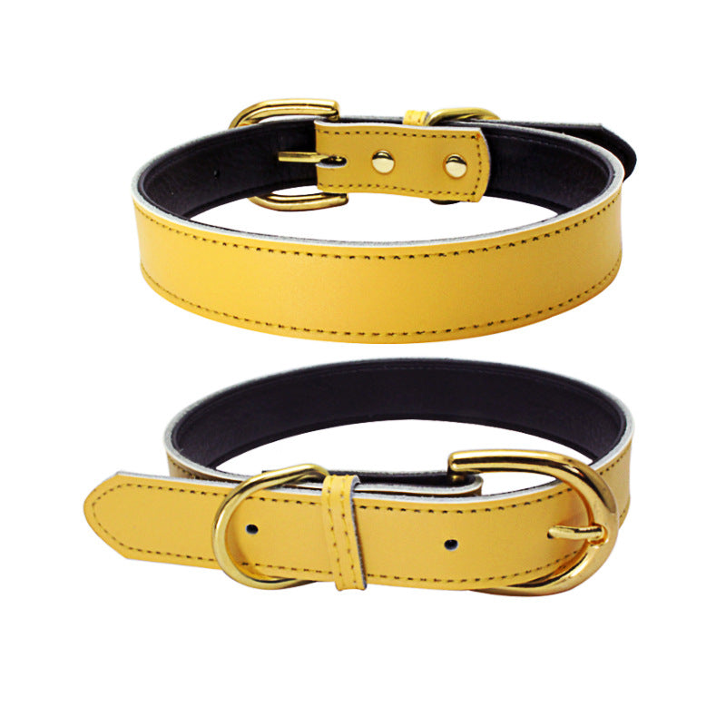 Cowhide Leather Pet Collar
