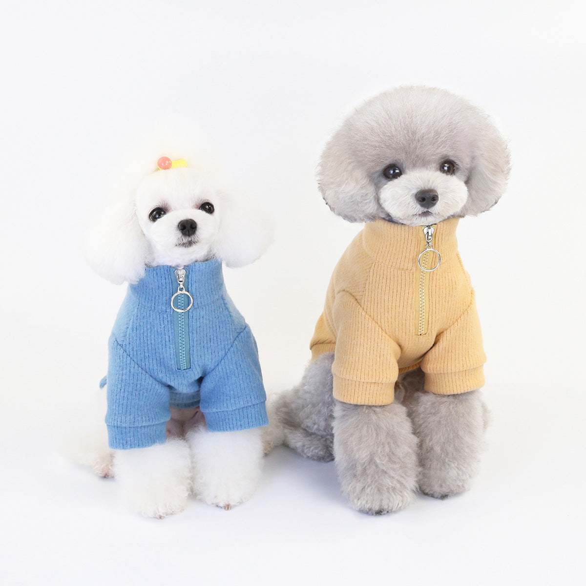 Wool Zip-Up Dog Sweater