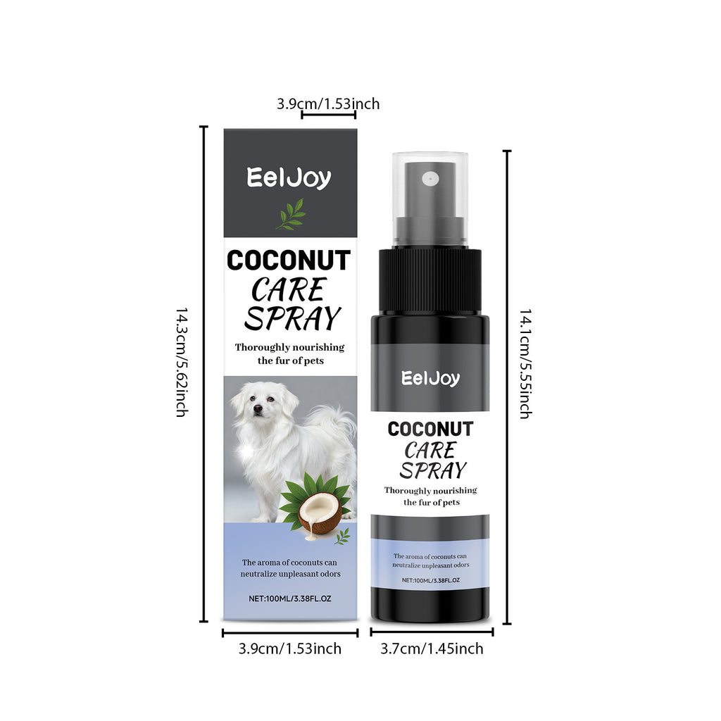 No-Rinse Grooming Spray For Dogs That Smooths Softens And Adds Shine To Their Coat
