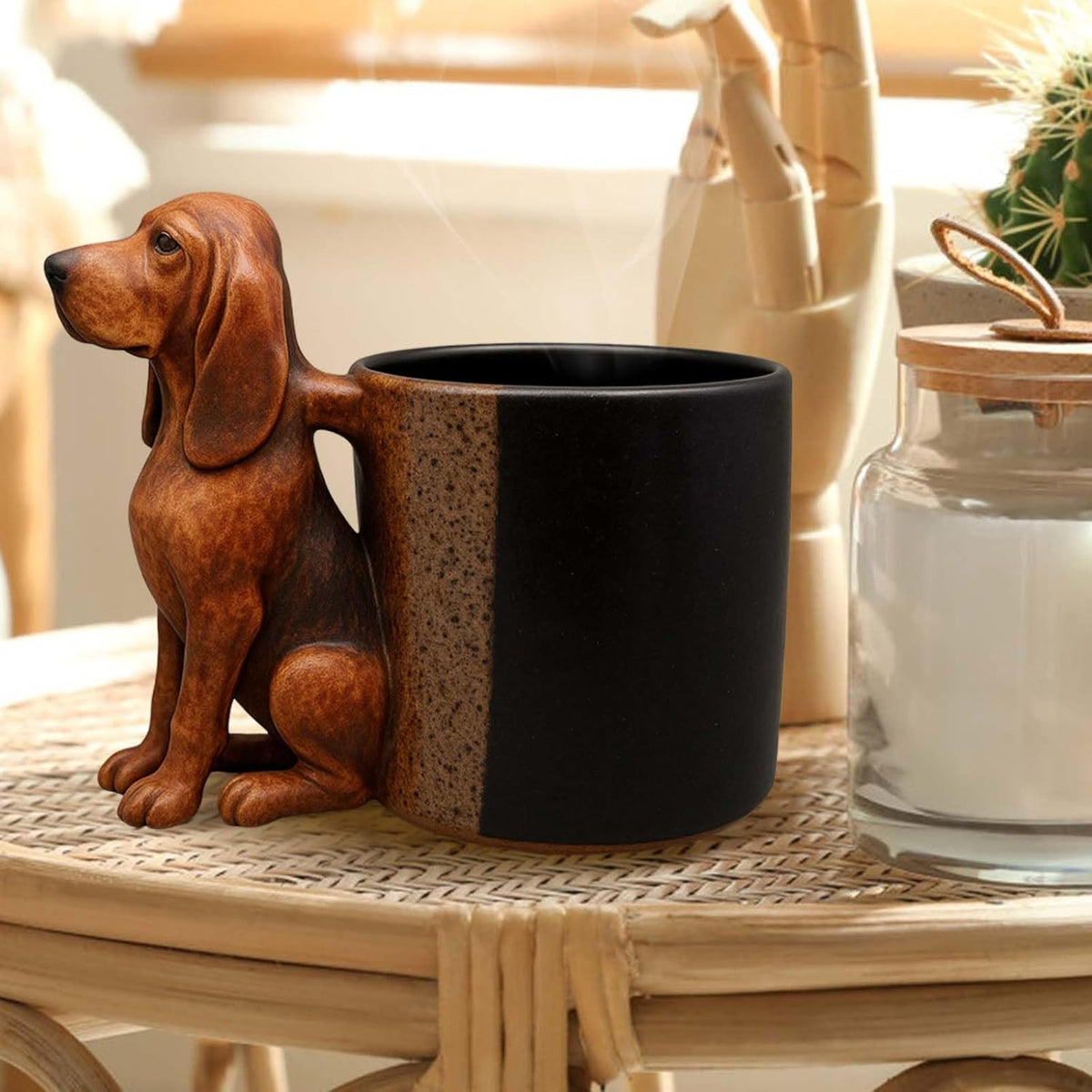 Creative 3D Animal Shape Ceramic Mug,11 Oz 3D Animal Cup,Unique Dog Coffee Mugs Gift With Handle For Home & Office,Gift For Dogs Owner