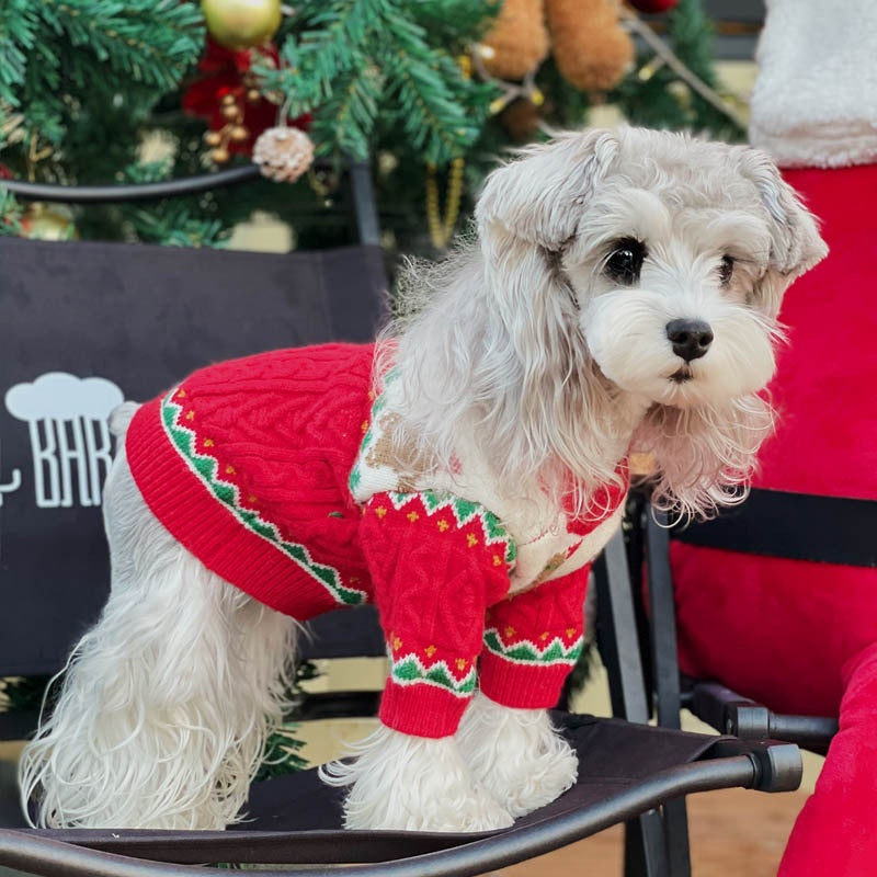 Christmas Wool Dog Sweater