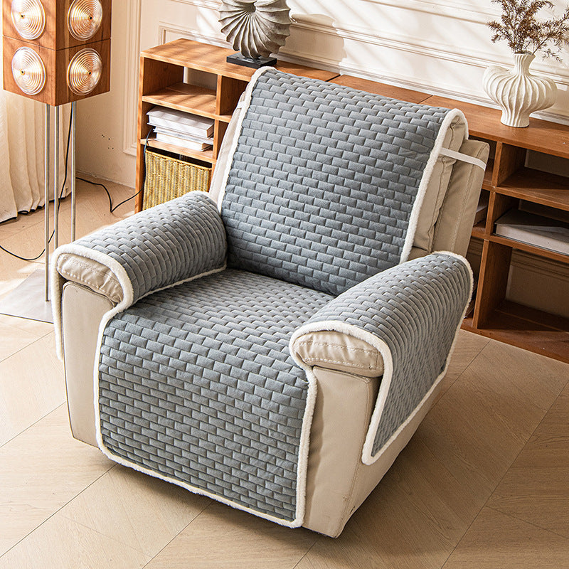 Solid-Color Protective Cover For A Pet Sofa With A One-Piece Design