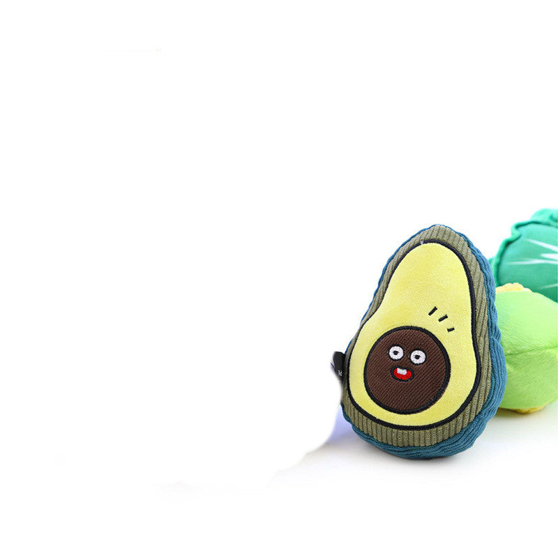 Dog Plush Pet Toy Striped Avocado