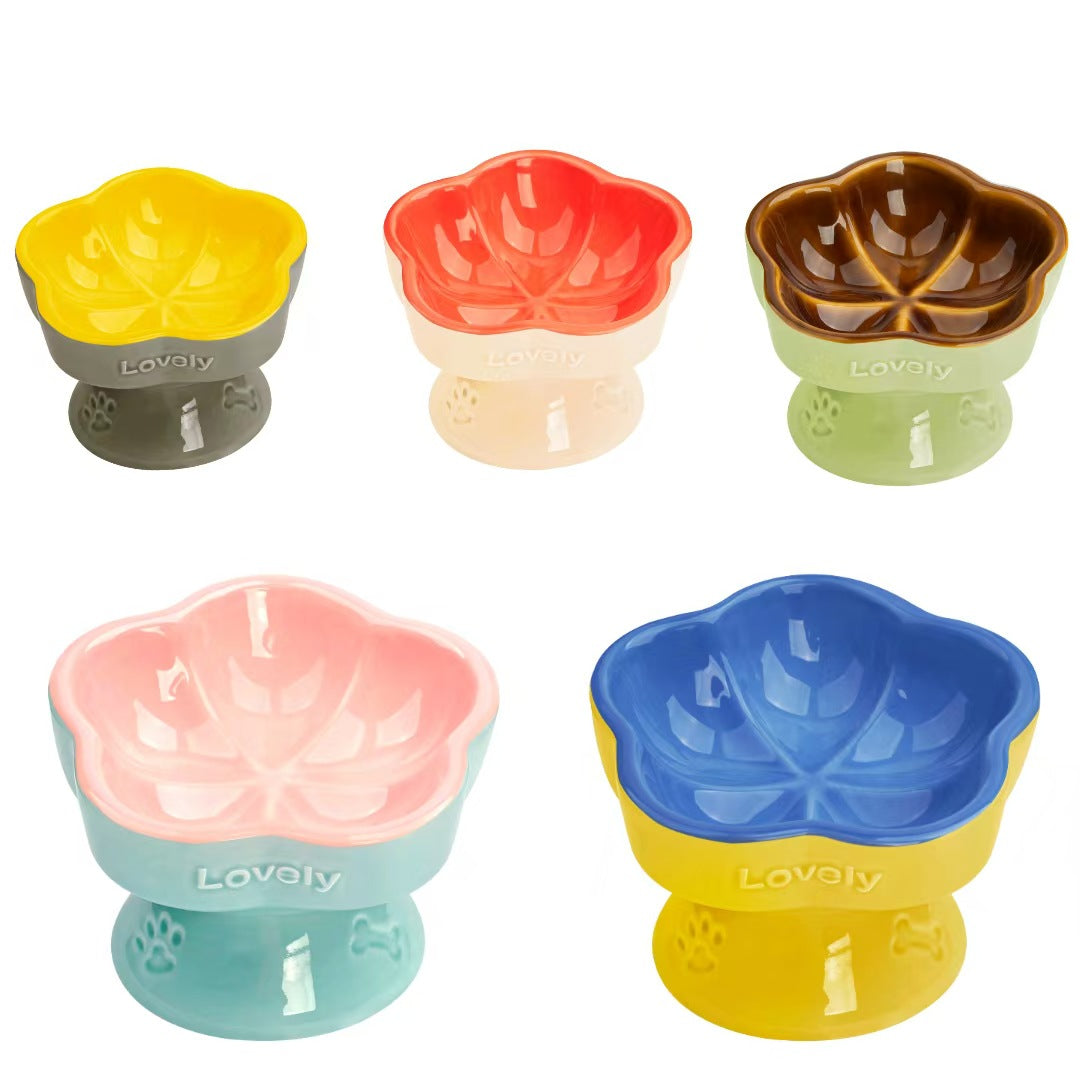 Ceramic Elevated Pet Bowl For Medium To Large Dogs