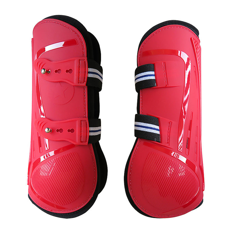 No 9 Color Barrier Horse Special Leg Guard Pu Hard Shell With Elastic Neoprene Air Hole