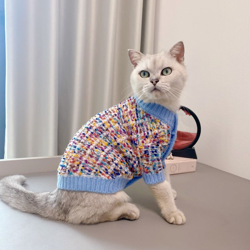 Color-Block Dog Cardigan Sweater