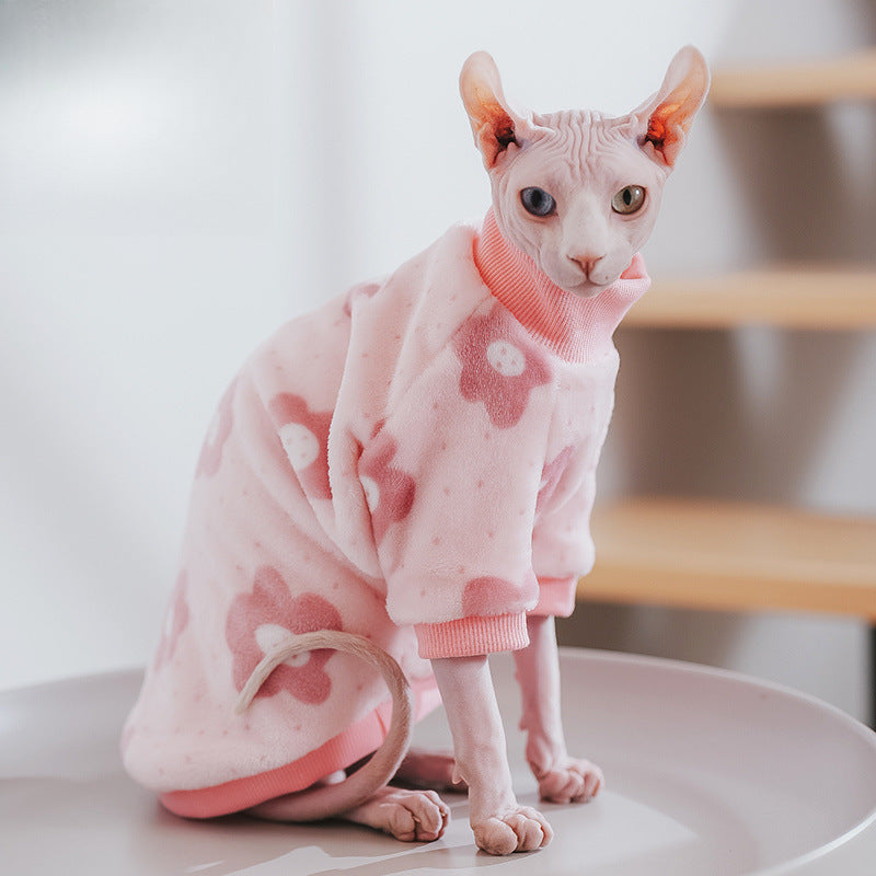 Fleece-Lined Warm Flannel Pet Clothing