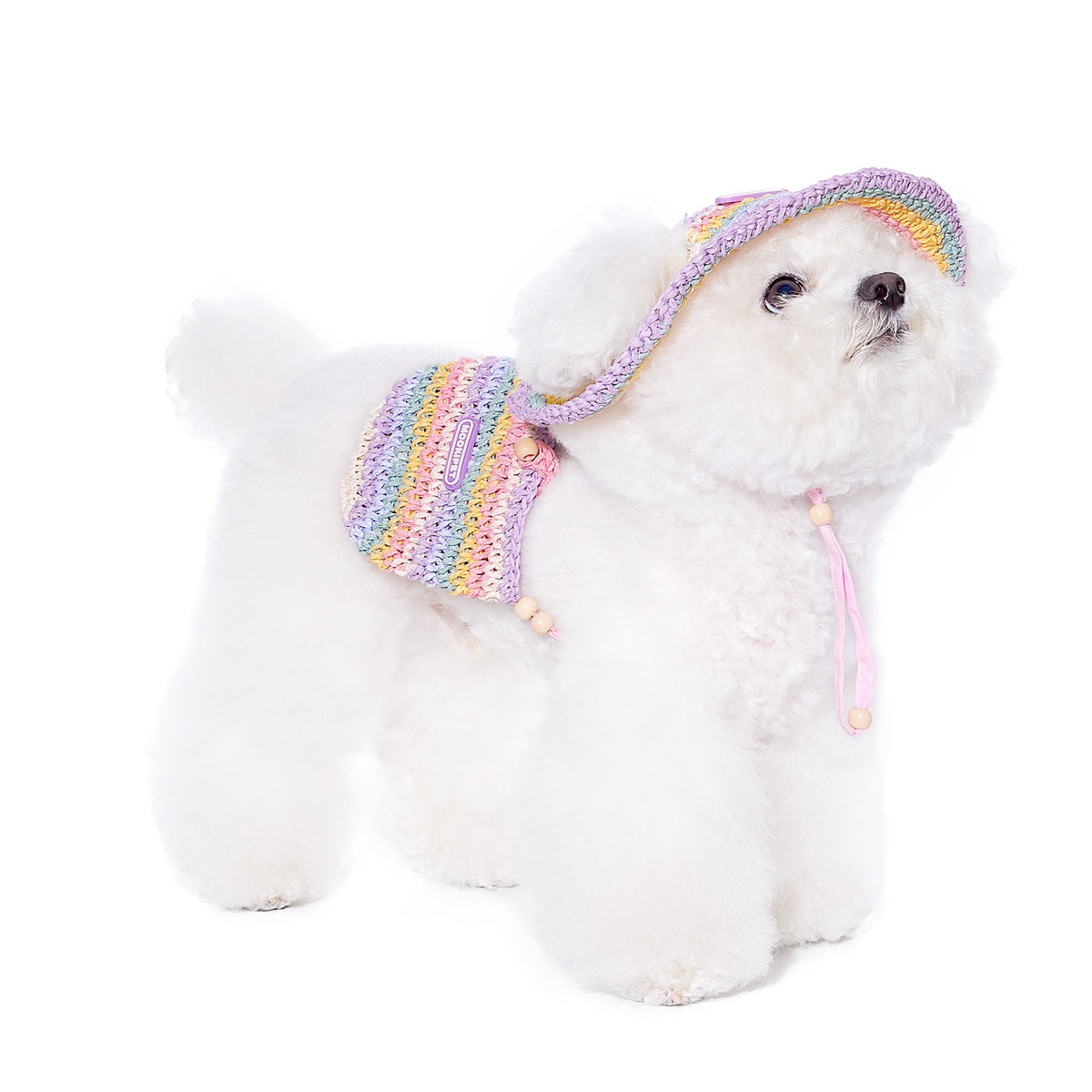 Woven Sun Hat Summer Small Dog Yorkshire Bichon Vacation Style Travel Bag