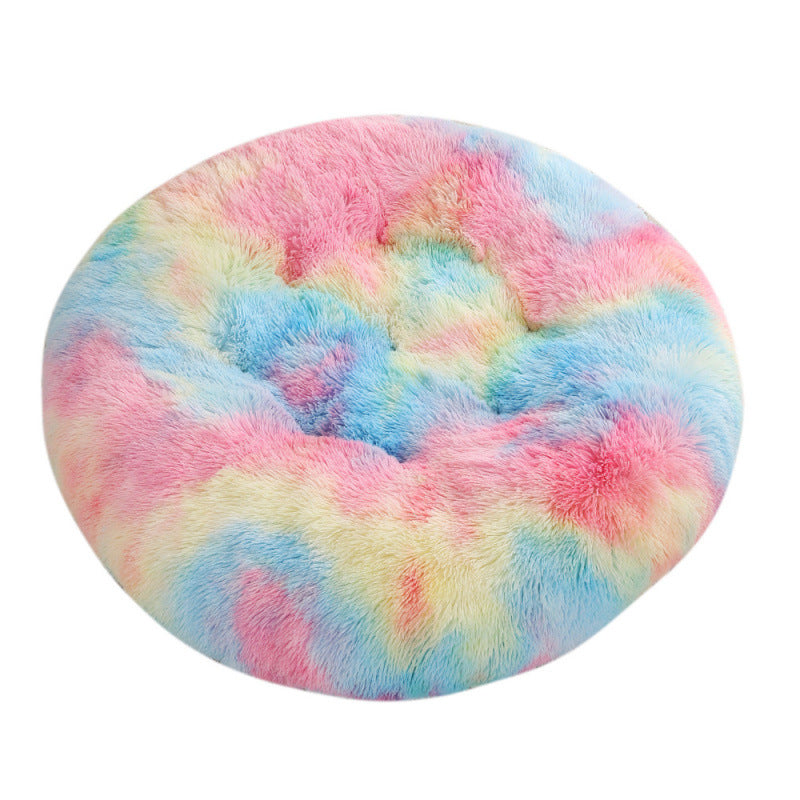 Round Plush Dog Bed Mat