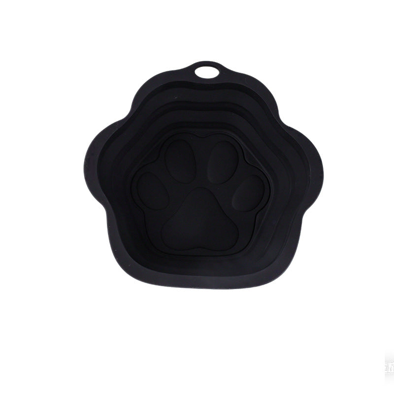 Foldable Silicone Dog Food Bowl