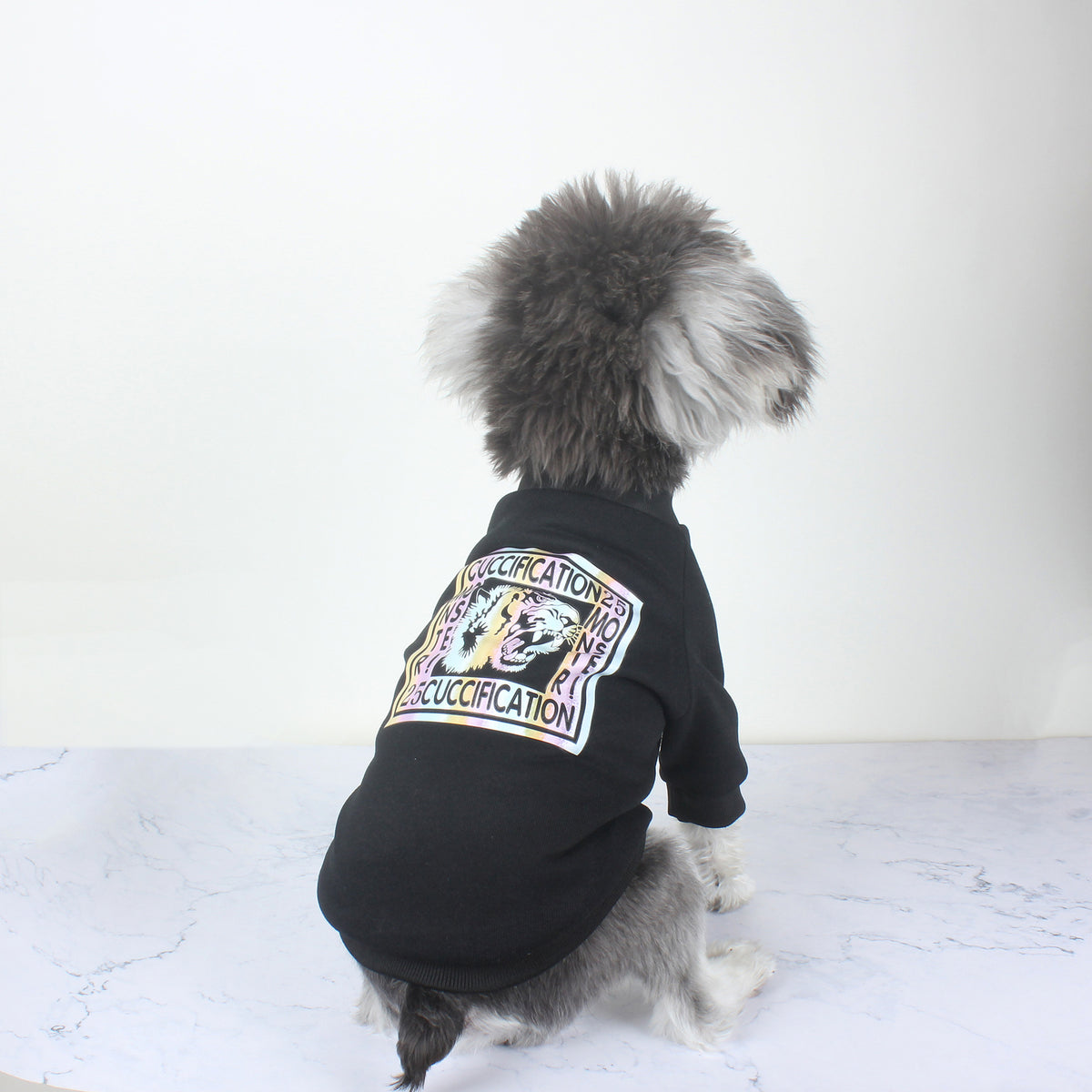 Pet Autumn And Winter Plus Velvet Tiger Head Sweater Fashion Casual Clothes