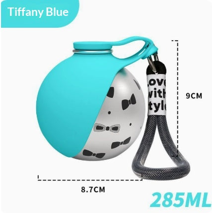 Outdoor Round Stainless Steel Folding Silicone Water Bottle