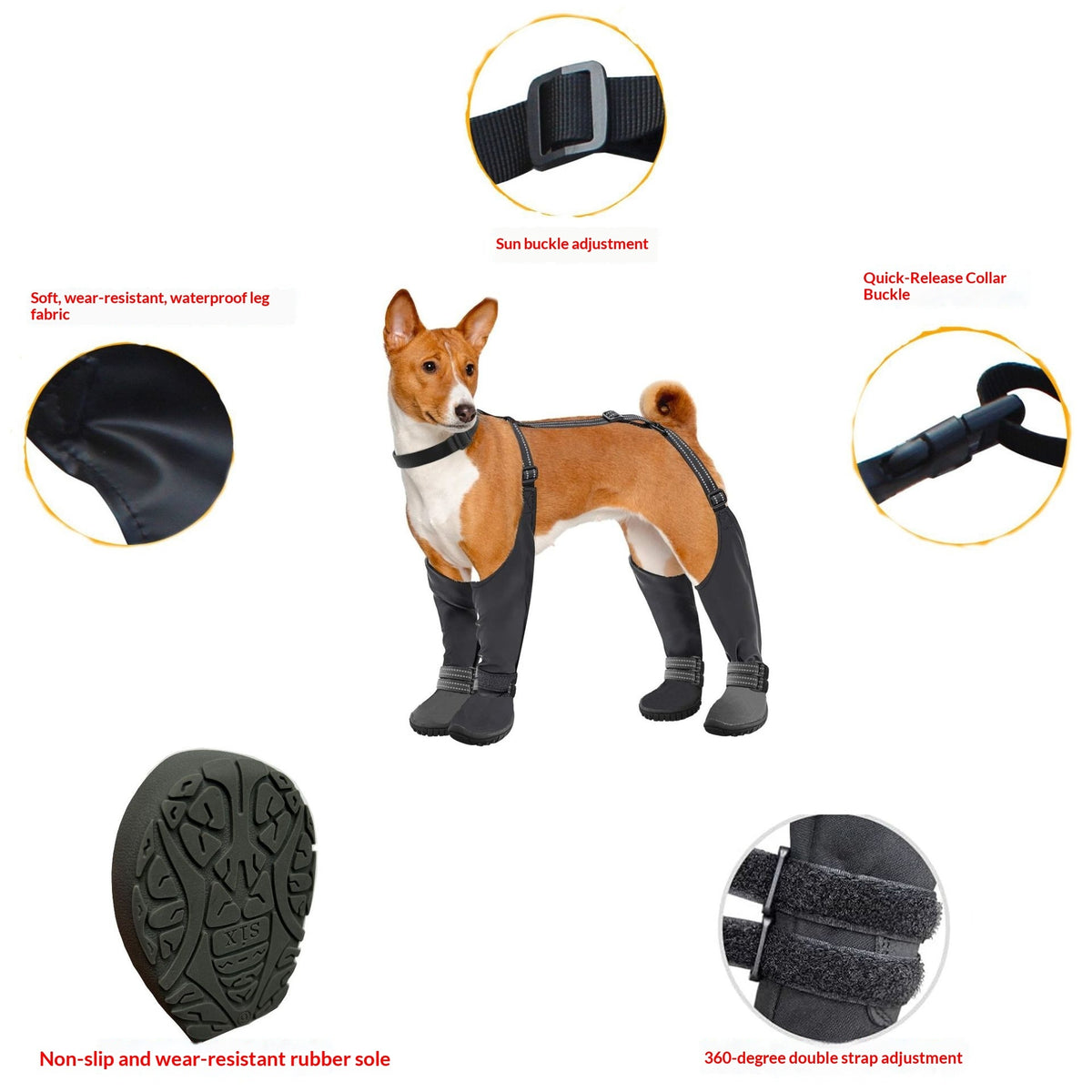 Non-Slip Waterproof Wear-Resistant Dog Shoes