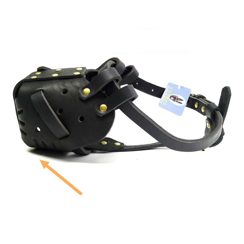 Real Cowhide Basket Dog Muzzle