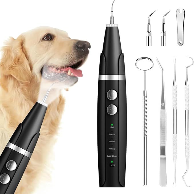 Dental Plaque And Tartar Remover Ultrasonic Teeth For Dogs Cleaner Toothbrush Set