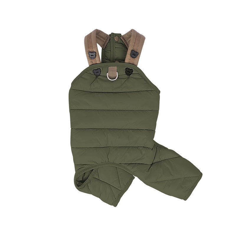Pet Puppy Padded Jumpsuit With Straps