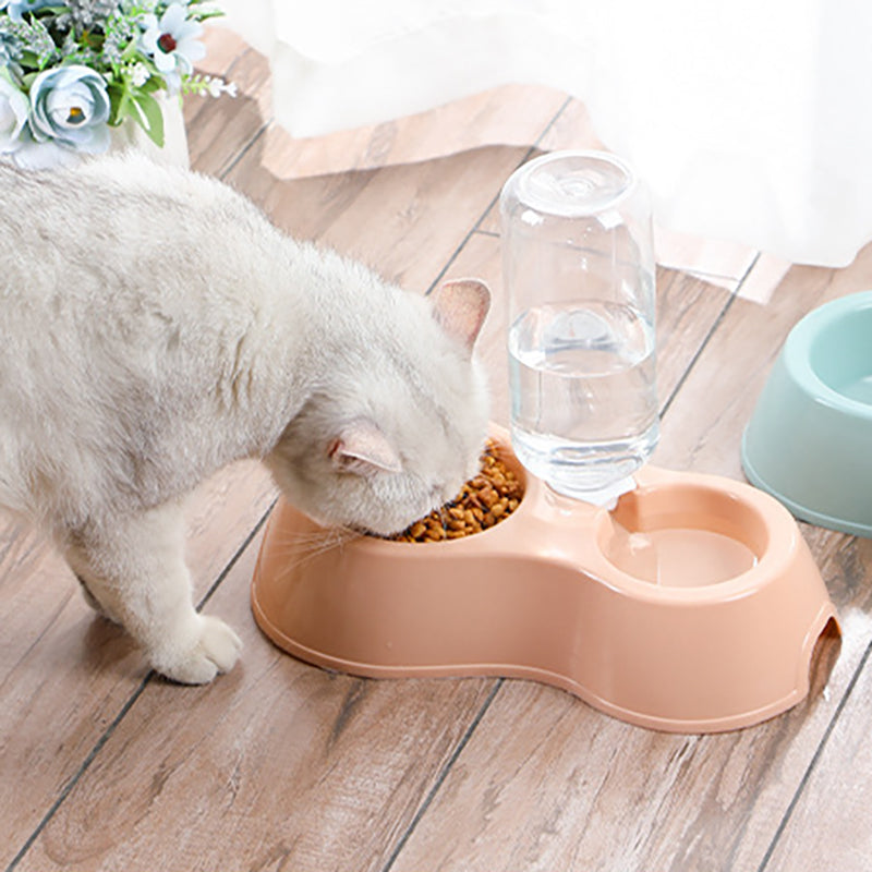 Pet Automatic Drinking Water Double Bowl